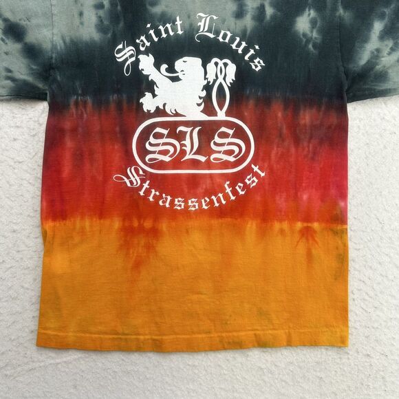 Vintage St Louis Shirt Boys 18-20 SLS Strassenfest Tie Dye Alore Single Stitch - Picture 4 of 12
